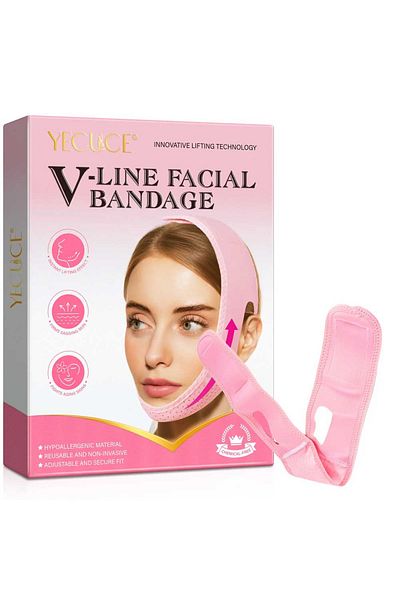NOVA KISS Premium Facial Bandage for Double Chin Reduction, Face Lift, V-Line, Non-Invasive