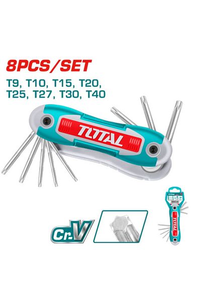 TOTAL Total 8pcs/set Star Folding Key Ring Set Tht1061846