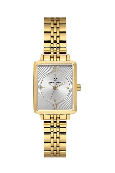 Daniel Klein Dk.1.14055-2 Rectangular Dial Metal Cord Metal Case 3 Atm Water Resistant Gold Color