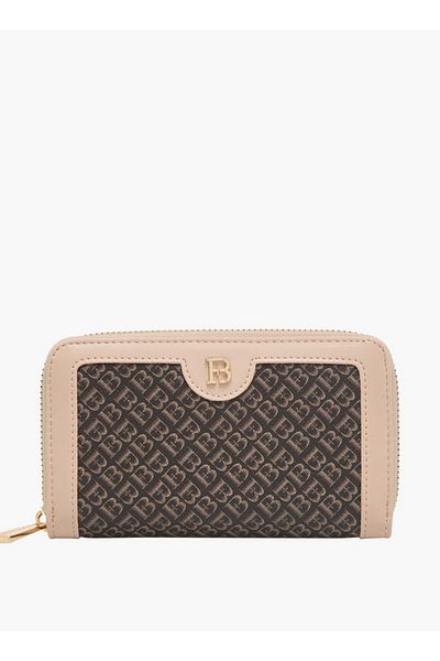 Flora Bella by Shoexpress Monogram Print Zip Around Wallet