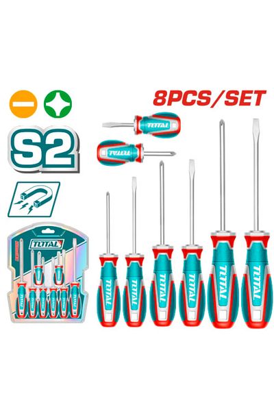 TOTAL 8 Pcs screwdriver set TKSDS0826