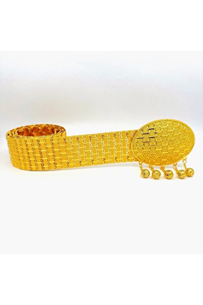 Güven Kemer Ali Usta Local Maraş Straw Model – Gold Plated Belt (Hanging/Oval...