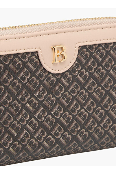 Flora Bella by Shoexpress Monogram Print Zip Around Wallet - W 2 x H 9 x D 15.5 cm