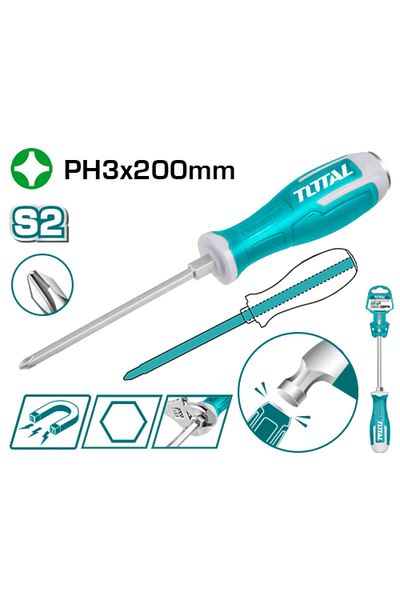 TOTAL Phillips go-through screwdriver THGSPH32006