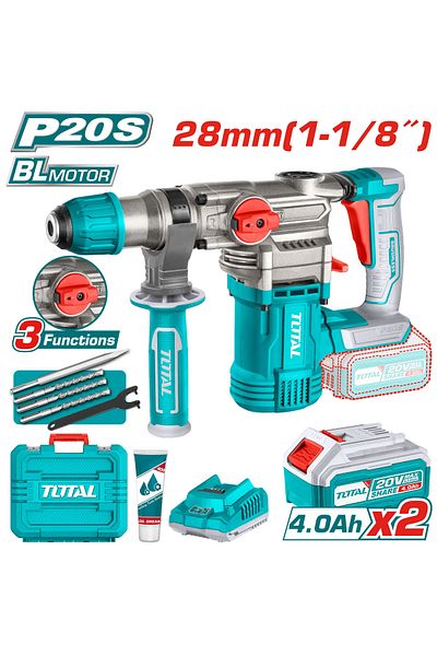 TOTAL Cordless rotary hammer TRHLI202882