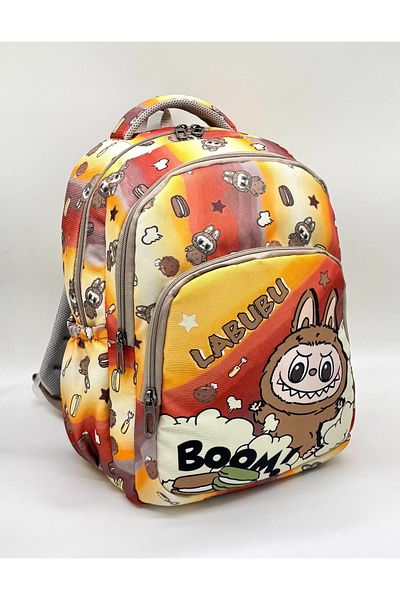 Bevitton Primary School Bag Set of 3 Boys' Primary School Bag Ldc- Labubu Character Printed
