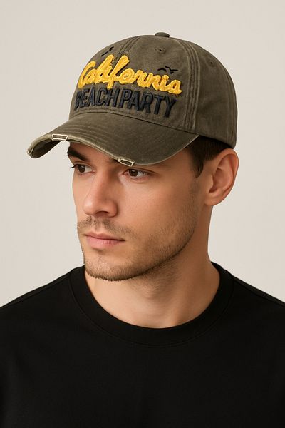 CosmoOutlet Men's California Beach Party Washable Vintage Adjustable Unisex Sports and Casual Brown Hat