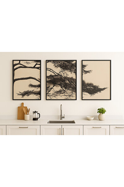 seninürünün Aeris - Pictură modernă din 3 piese cu imprimare pe sticlă adevăr...