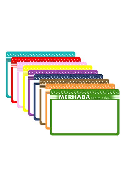TELLGRAF مجموعة ملصقات موضوعية Hello (3x5 سم 24 قطعة)