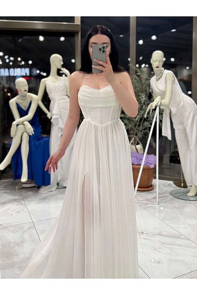 Zoe Zoe Rochie lungă cu sclipici Hadley, cu corset drapat pe piept și șnur reglabil