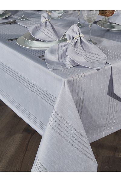 MADAME LUDA Worry-Free Linen Fabric Removable Stain-Free Table Cloth. (Size-160X220 Cm.)