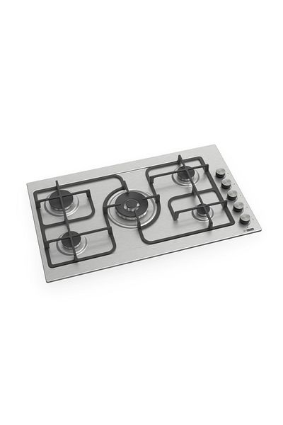 GL GENERAL 51x87cm Heavy Duty 5 Burners Built in Cooker, Auto Burn, Total Safety, Side keys, Easy to Clean