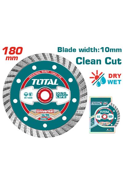 TOTAL Total Tac2131803 7" Turbo Marble Cutting Disc with Serrated Blade