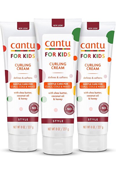 Cantu كريم تجعيد الشعر من كير فور كيدز، 8 أونصة (عبوة من 3 قطع)
