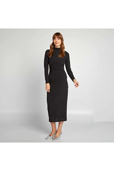 KIABI فستان أسود طويل ملائم