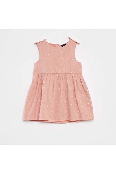 KIABI فستان من القطن الفوال بدون أكمام باللون الوردي