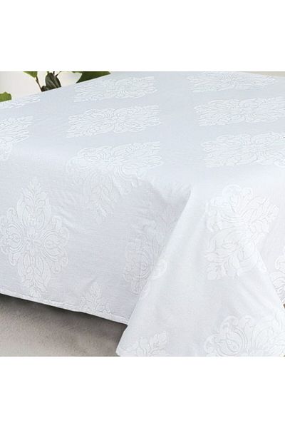 Pucioasa Flat cotton bed sheet with baroque pattern, 180x260cm, Lorena