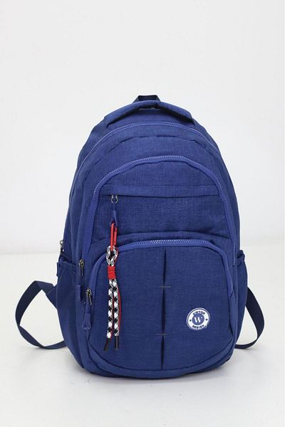 Weynes Σχολική τσάντα πλάτης Navy Blue Unisex από υγρό αδιάβροχο ύφασμα καθημερινής χρήσης WSB5044