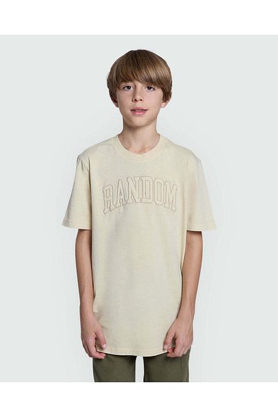Ovs Boys’ Tee In Brown Rice Garment Washed