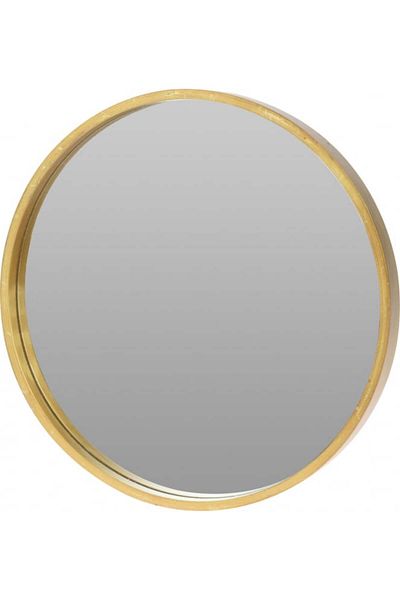 Koopman Round Mirror with Golden Frame, Diameter 50 cm, Modern and Elegant Design