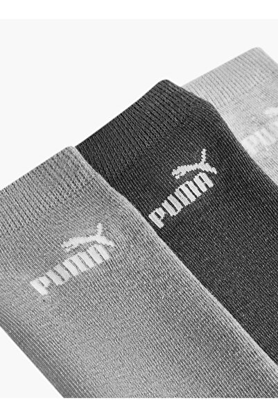 Puma Men Logo Print Ankle Length Socks - Set of 3