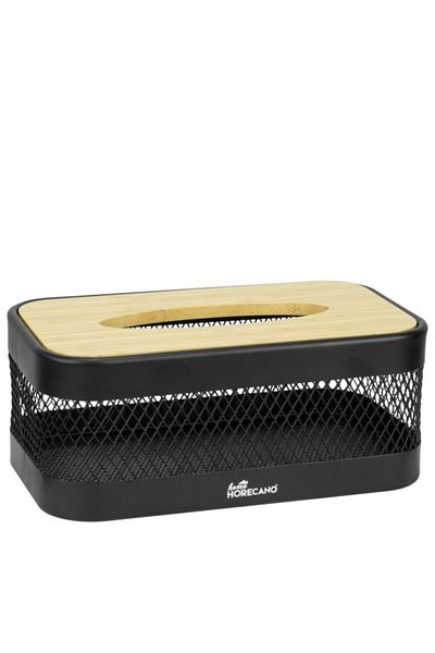 Culinaro Napkin storage box with lid HOME, 25x10xh14cm, matte black