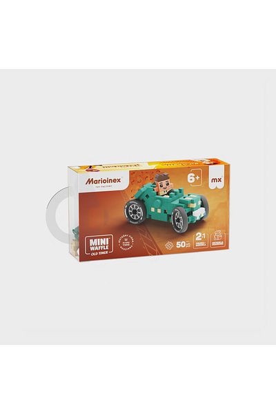 Marioinex Construction set, Cars, green, 50 pieces, Mini Waffles,