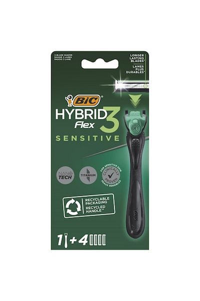 Bic Hybrid Flex3 Sensitive Razor, 4 pieces