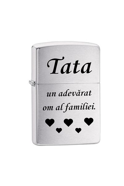 dalimag Gasoline Lighter, Engraved for Dad, Adjustable Flame, Refillable, Gray, 6 cm