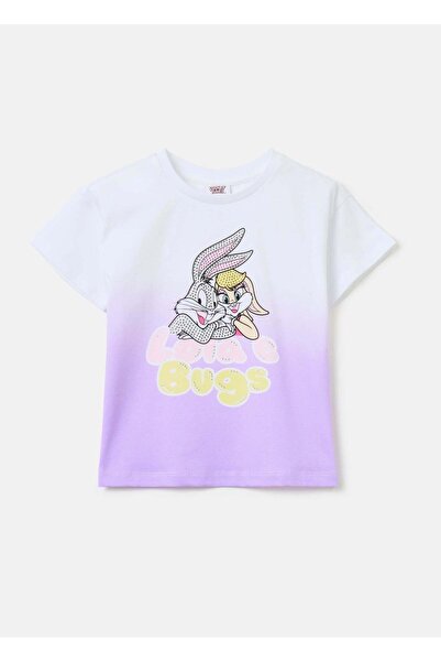 Ovs تي شيرت بطبعة باغز باني ولولا مع ديامانتيه