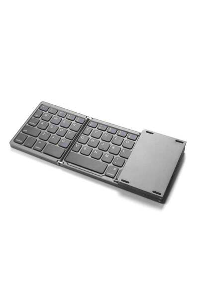 H Katlanabilir Siyah Her Cihaza Bluetooth İle Uyumlu Portatif Taşınabilir Dokunmatik Mini Klavye