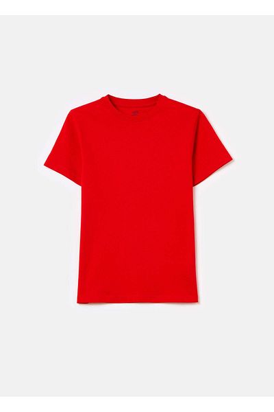 Ovs Solid Colour Cotton T-Shirt