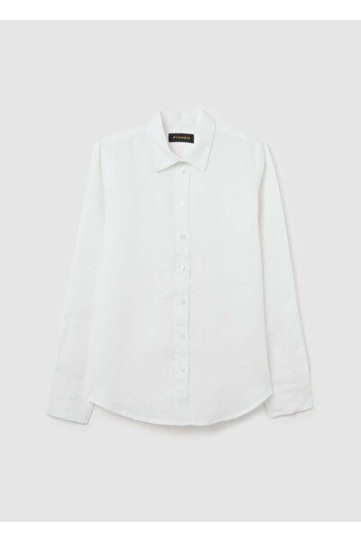Ovs White Pure Linen Shirt By Piombo