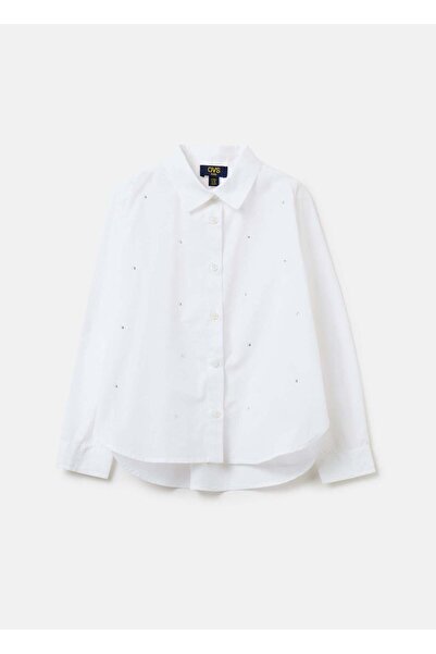 Ovs قميص قطني مرصع بالماس