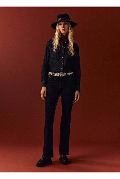 Ovs Womens Piombo Boot Cut Jeans With Five Pockets