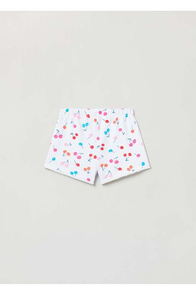 Ovs French Terry Shorts With Print And Pompoms