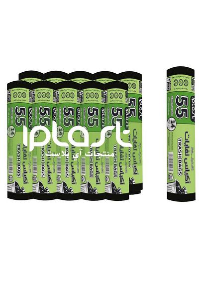 iplast 55 Gallon Trash Bags: Wholesale (10 Rolls): 140 Bags