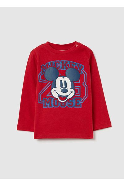 Ovs Organic Cotton T-Shirt With Mickey Mouse Print