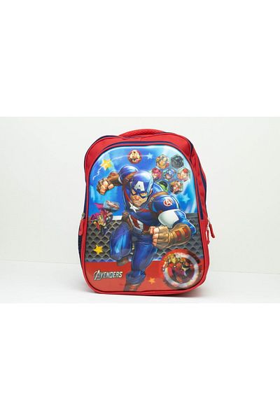 Smart Gate SG-9193 School Carrying Avengers Backpack Kids Bundle Red