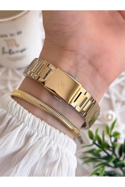 Daniel Klein Çelik Kordon 3 Atm Suya Dayanıklı Özel Tasarım Kadın Kol Saat+Bileklik VS.BLKT.0490