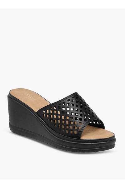 Flora Bella by Shoexpress Women Cutout Detail Slip-On Sandals with Wedge Heels