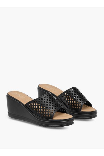 Flora Bella by Shoexpress Women Cutout Detail Slip-On Sandals with Wedge Heels