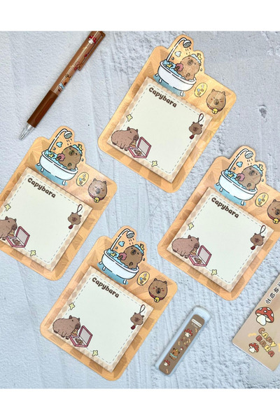 ZeCo Collection Capybara Pattern Foam Dreams Post-It 50 Sheets / Sticky Note / Sticky Note Paper