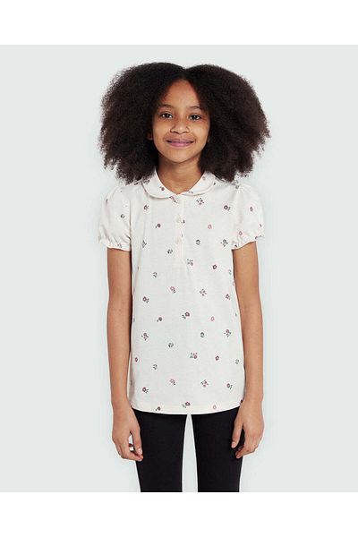 Ovs Salsa Rosa Printed Polo For Girls –