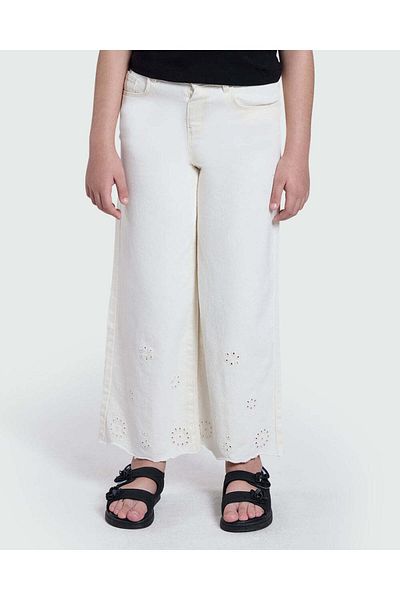 Ovs Drill Paper Trousers In Vanilla Ice – Girls