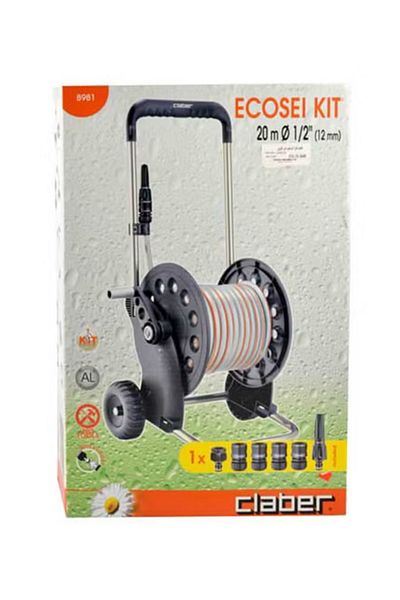 CLABER Hose Reel Ecosei Kit Grey/Black