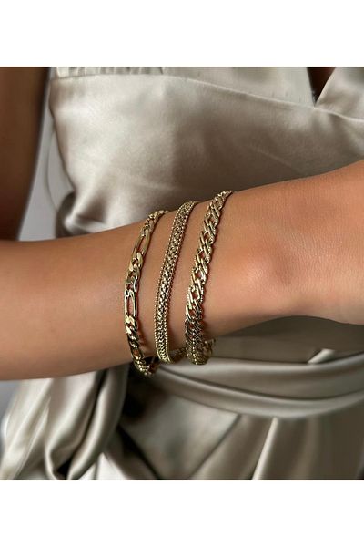 İNN JEWELLERY Xuping Bracelet Anti-Tarnish Antiallergic Mini Dorika Figured (2 Years Importer Guarantee)