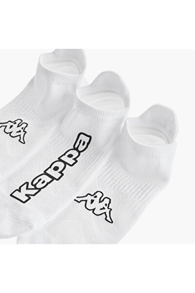 Kappa Logo Print Non Terry Trainer Socks - Set of 3