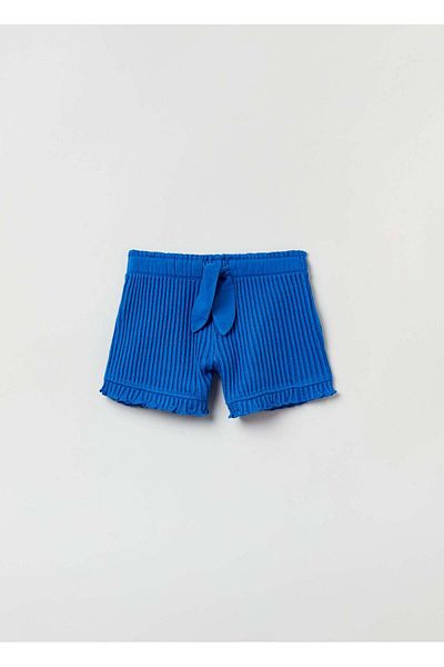 Ovs Kids Girl Shorts In Textured Fabric With Ribbing
