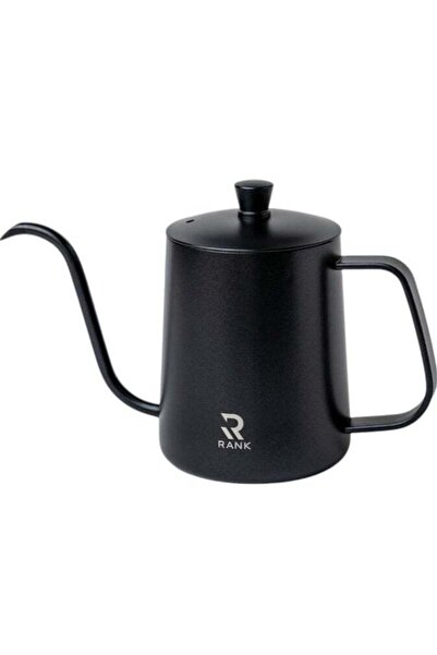 rank إبريق شاي بتصميم منحني للصب اليدوي، أسود، سعة 350 مل